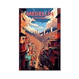 Medellín Poster auf Leinwand, Schlafzimmer, Dekoration, 
