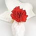 NAPKIN RINGS//HANDMADE NAPKIN RINGS//RED FLOWER HANDMADE NAPKIN RINGS // SET OF 4//Perfect For Your Table Decor //