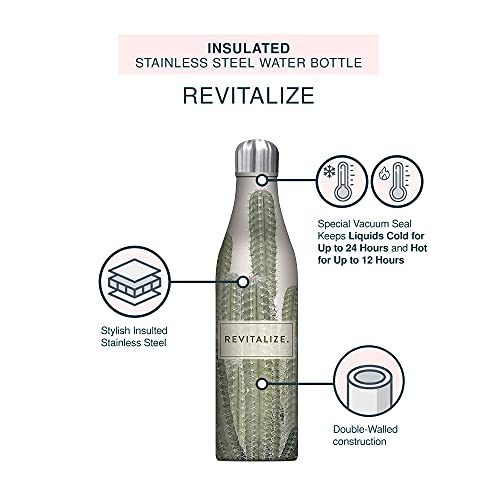 Studio Oh! Insulated Stainless Steel Water Bottle, 25 Oz, Revitalize #TOP4