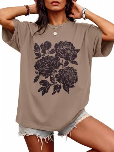 Oversized Tshirts for Women Summer Graphic Tees Casual Short Sleeve Tops