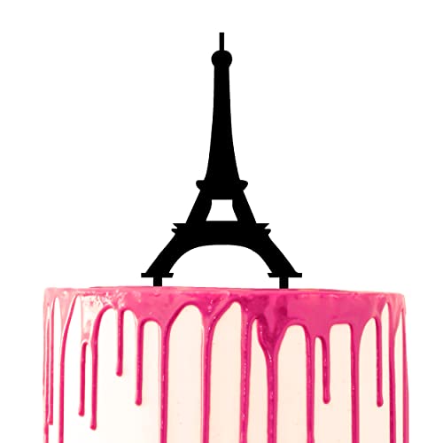 CARISPIBET Decoración para tartas con la famosa Torre Eiffel Love in Paris para bodas, fiestas, decoración acrílica