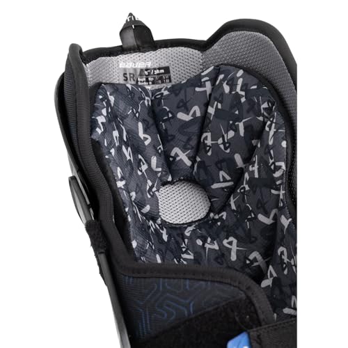 Bauer Hockey Shin Guard - 16 Inch, Blue/White
