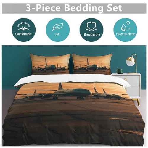 Housse de couette fermeture éclair facile à enfiler pour grand lit