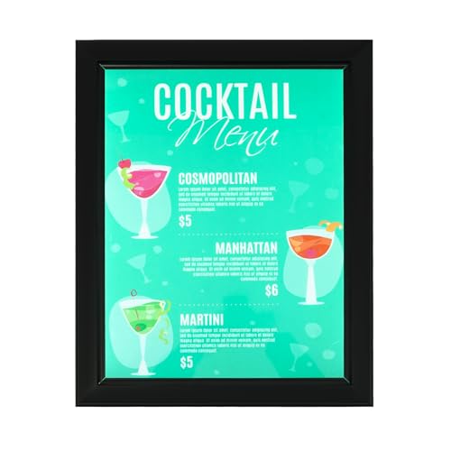 GMSLuu Marco de póster LED iluminado con luces LED para carteles publicitarios, marco de montaje en pared para publicidad, tamaño de póster adecuado: 34 x 44 cm para la visualización de carteles,