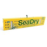 Britwrap SeaDry Antihumidity Dessicant. Large Volume Moisture Absorber and Dehumidifier for Shipping Container, home and garage. Horizontal Pole with Hook (12 x sachets in cardboard casing - 1200g)