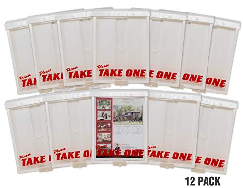 Outdoor brochure box with snap shut lid