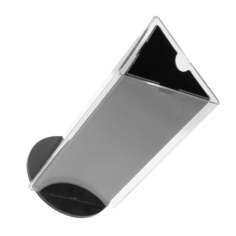Uonlytech Expositor Fácil de Instalar Negro de Menús Giratorio de Acrílico Soporte para Tabla de Precios y Menús Diseño de Tres Caras para Conferencias y Hoteles