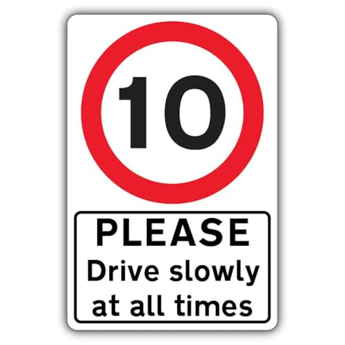Panneau de sécurité 10 MPH alu pour stopper les excès
