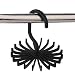 Z ZICOME 3 Pack Adjustable Rotating 20 Hook Neck Ties Organizer Twirling Tie Rack Hanger Holder (Black)