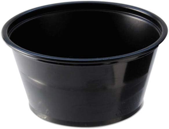 Fabri-Kal 9505137 Black 2 Ounce Plastic Portion Cup - 2500 / CS