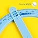 DGFJY Swing Arm Protractor 360 Degree Ruler Circle Classroom Math Geometry Drafting Tools Plastic Stationery for Office School Drafting Tools, Blue