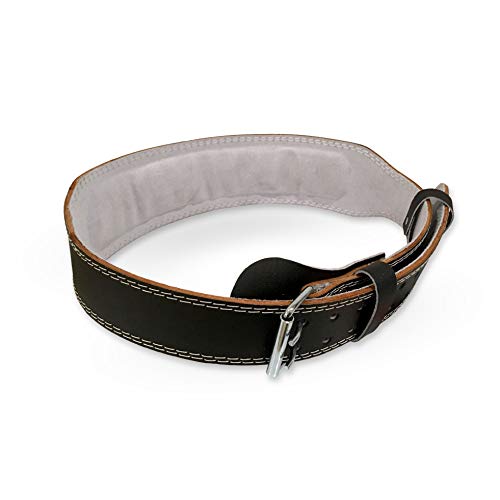 Valeo Vrl4 4" Padded Leather Contoured Weightlifting Lifting Belt With Suede Lining, Black, X-Large #TOP2