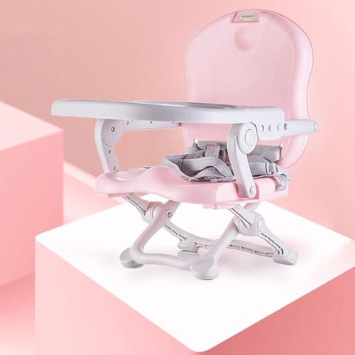 Cadeira Alimentação Bebê Assento Dobrável Infantil Criança Refeição Portátil (Rosa)