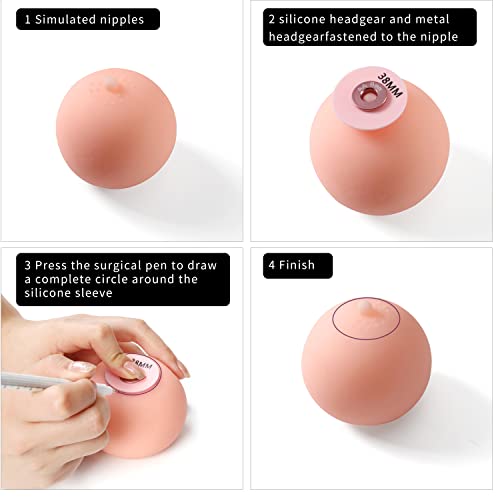 Ailico Areola 3D Areola Tattoo Measurements Set For Nipple Tattoo Breast Tattoos Training Scale Areola Ruler #TOP1