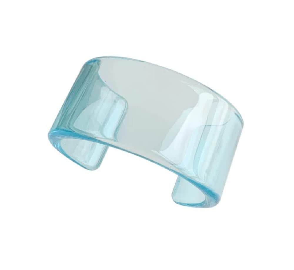 Colorful Acrylic Resin Geometric Simple Open Bracelet Candy Color Chunky Transparent Wide Cuff Bangle for Women Retro Irregular Resin Wristbands Bracelet Statement Jewelry Gift