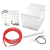 Torvex Battery Box, Universal Battery Relocation Tray Battery Holder and Hold Down Bracket Stainless Steel Mount Kit for Engine Bay or Trunk Secure Tie Down for Car Truck RV ATV