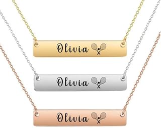 Badminton Necklace, Personalized Badminton Name Charm Necklace Stainless Steel, Badminton Gifts for Badminton Jewelry, Badminton Team Gift, Badminton Pendant