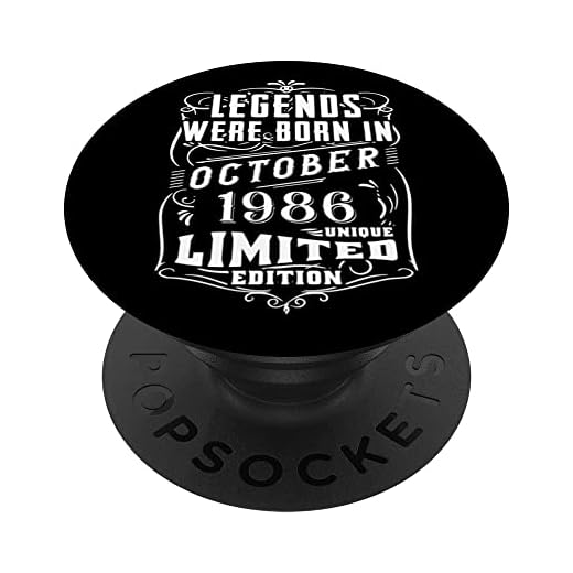 Cumpleaños Octubre 1986 Edición Limitada Regalo Used Vintage PopSockets PopGrip Intercambiable
