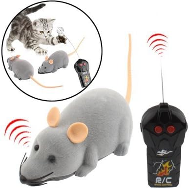 Ferngesteuerte Maus mit Fernsteuerung Ratte Remote Control RC Maus grau
