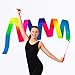2 Pack Colorful Gymnastics Ribbons, 78.7” Rainbow Streamers Dance Band for Kids Girls Rhythmic Gymnastics, Ballet Ballerina, Birthday Party Supplies, Talent Show, Outdoor Games