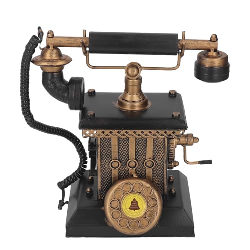 Modèle de téléphone fixe rétro vintage avec cadran rotatif pour décoration salon