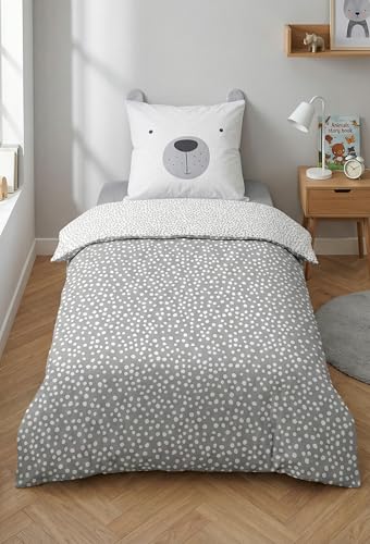 Juego De Cama Infantil De Oso Polar Con Lunares, 100 Algodón De 57 Hilos, Funda Nórdica De 140 X 200 Cm Funda De Almohada De 63 X 63 Cm Juego De Cama Infantil De Oso Polar Con Lunares, 100 Algodón De 57 Hilos, Funda Nórdica De 140 X 200 Cm Funda De Almohada De 63 X 63 Cm