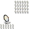 Amico 24 Pack 6 Inch & 12 Pack 6 Inch Black 5CCT Ultra-Thin LED Recessed Ceiling Light with J-Box, 2700K/3000K/3500K/4000K/5000K Selectable, Dimmable Canless Downlight, 1050LM High Brightness