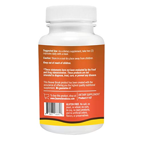 Beaver Brook Ginger Root High Potency 1,100Mg All Natural, Non-Gmo, Dietary Supplement, Gluten Free - 60 Capsules #TOP1