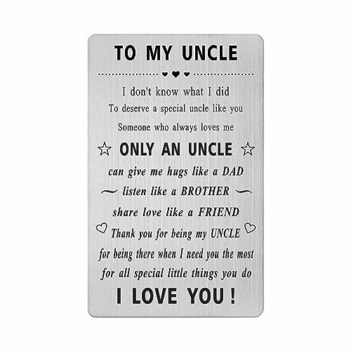 CPLJW Uncle Gifts from Nephew Niece - Best Uncle Gifts - Uncle Birthday Wedding Wallet Card Gifts
