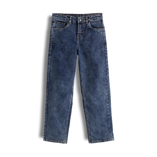 Image of Urbano Juniors Boy's Loose Baggy Fit Washed Denim Jeans Stretchable