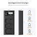 K&F CONCEPT LP-E6NH/LP-E6N/LP-E6 Ladegerät 3 Slot R7 Batterieladegerät mit LCD Display für Canon EOS R5 R6 R7 5D 6D 7D Mark II Kameras
