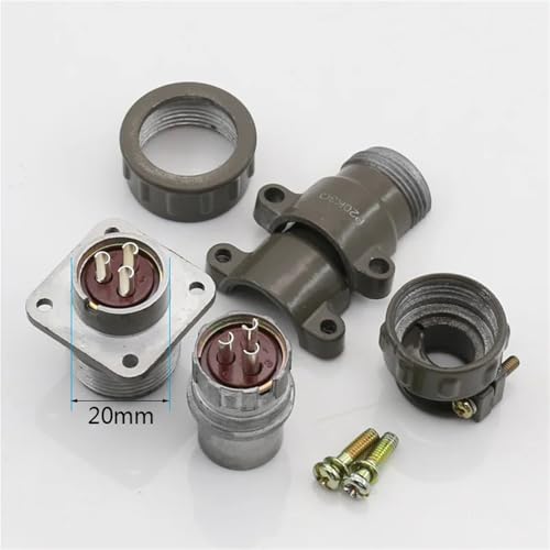 Conector P20 de 4 pines redondo de 20mm para reparar conexiones sueltas 4