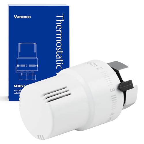 VANCOCO M30×1,5 mm Testa Termostatica per Termosifoni, Valvola Termostatica Radiatore,