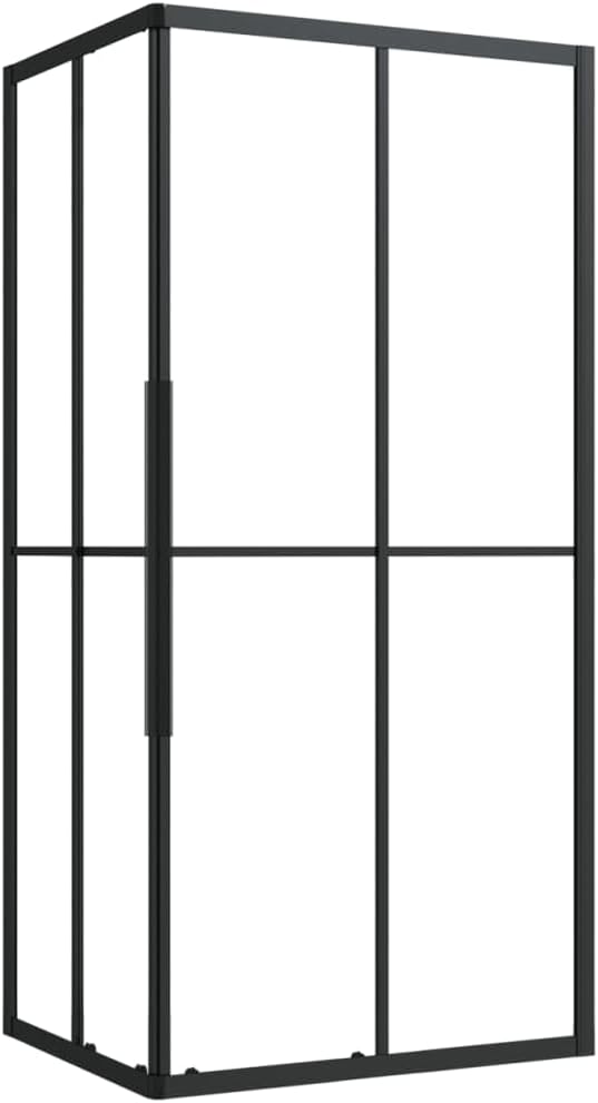 Shower Cabin with Aluminum Profile and Glass Panels, Elegant Bathroom Shower Enclosure Design and Functional Cabin for Home Bathroom, Stylish with Clear Glass Side Panels, ESG