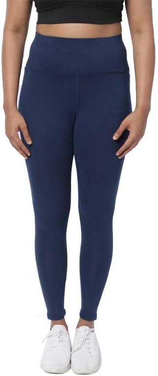 - Women Groove-in Cotton Leggings | High-Waist | Ankle Length | Adjustable Inner Drawcord | 2 deep Side Pockets | CottonSoft Fabric | Leggings for Women