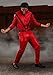 Michael Jackson Thriller Costume Adult Men Red Vinyl Jacket Outfit Size Large for Halloween Parties X-Large