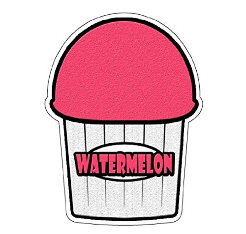 Watermelon Flavor Italian Ice Decal Shaved ice cart