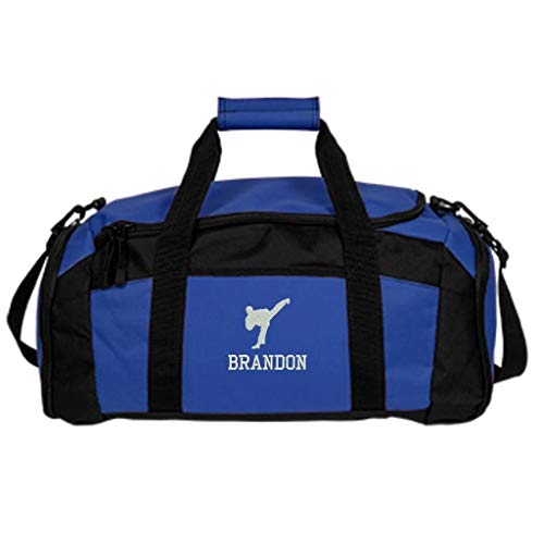 Personalized Karate Taekwondo Duffel Gym Bag - Embroidered - Large (Royal Blue)
