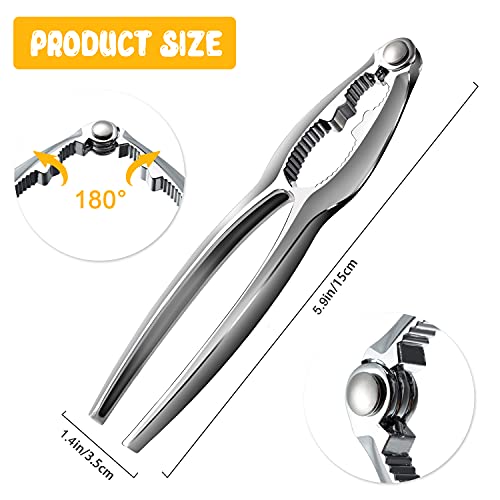 Ygaohf 12 Pcs Crab Leg Crackers And Tools - Heavy Duty Stainless Steel Crab Claw Crackers Set, Easy To Use Seafood Tools Nut Crackers #TOP3