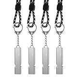 Aluminum Emergency Safety Whistles with Lanyard (4/6)