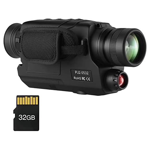 BOBLOV Digital Night Vision Monocular 5x8 Optics Scope Night Vision Infrared Monoculars with 16GB Card for Hunting Observe (PJ2 with 16G Card)