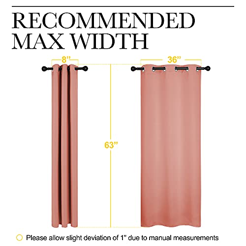 Image of NICETOWN Grommet Blackout Curtains Room Darkening Draperies /Panels, Light Blocking Curtains for Bedroom Nursery Kitchen (Coral, 2 Panels, W42 x L63 inches)