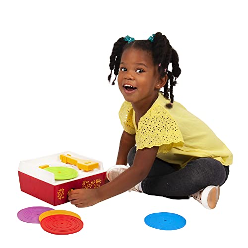 Fisher Price Classiques 1697 Boîte à musique Tourne disque jouet musical pour bébé jouet éducatif interactif avec 10 chansons jouet d’apprentissage cadeau rétro à partir de et plus - vue 9
