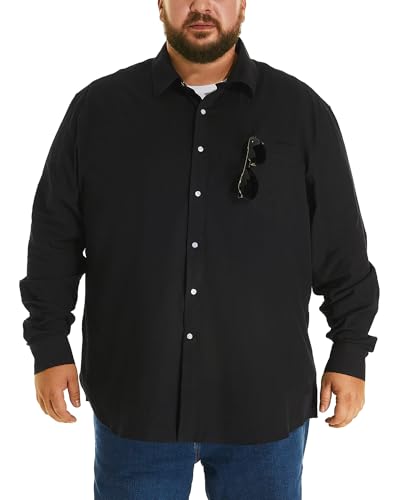 HOdo Big and Tall Mens Cotton Button Down Shirt 3XL-6XL