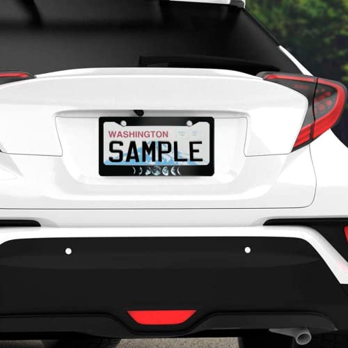 Personalized License Plate Frame Stainless Steel Moon Phase Change Car License Plate Accessory Decorative 2 Holes and Screws Fits US Standard License Plates Size: 12.2 x 6.3 in by Invincibleframe - Image 5