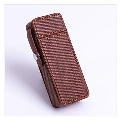 SlimpleStudio Cigarette Case Small cigarets case box for slim cigarette portable PU leather cigarettes case Men Women Tobacco Holder Pocket Box-Black cig case (Color : Brown) Cover