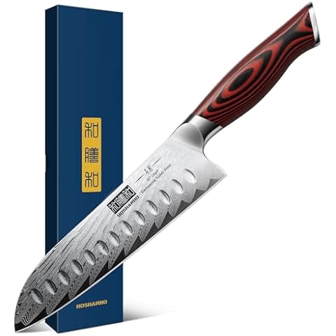 HOSHANHO 7-Inch Damascus Santoku Knife Cover