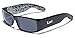 Locs Original Gangsta Shades Men's Hardcore Dark Lens Sunglasses with Bandana Print - Black