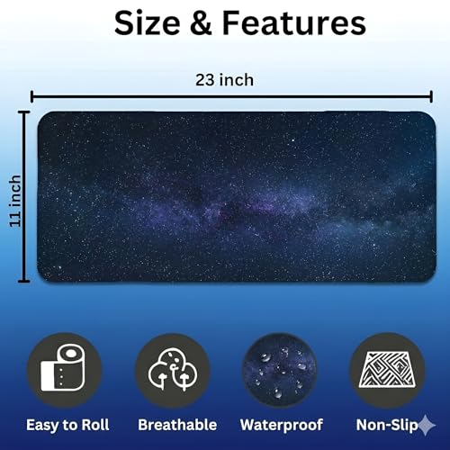 Image of Gaming Mouse Pad XL Extended Large | with Non-Slip Rubber Base, Waterproof & Durable Desk Mat for, Office & Students | Laptop & PC Pad | 60x30cm