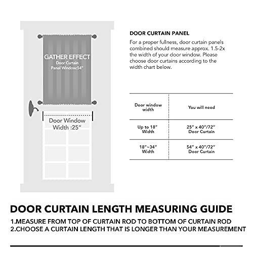 Deconovo CT1543S-3 Black Blackout Rod Pocket Curtains For Bedroom And Living Room, Kitchen Window Curtains, French Door Curtain With Tiebacks, 54X40 In,Black,1 Panel thumb #8